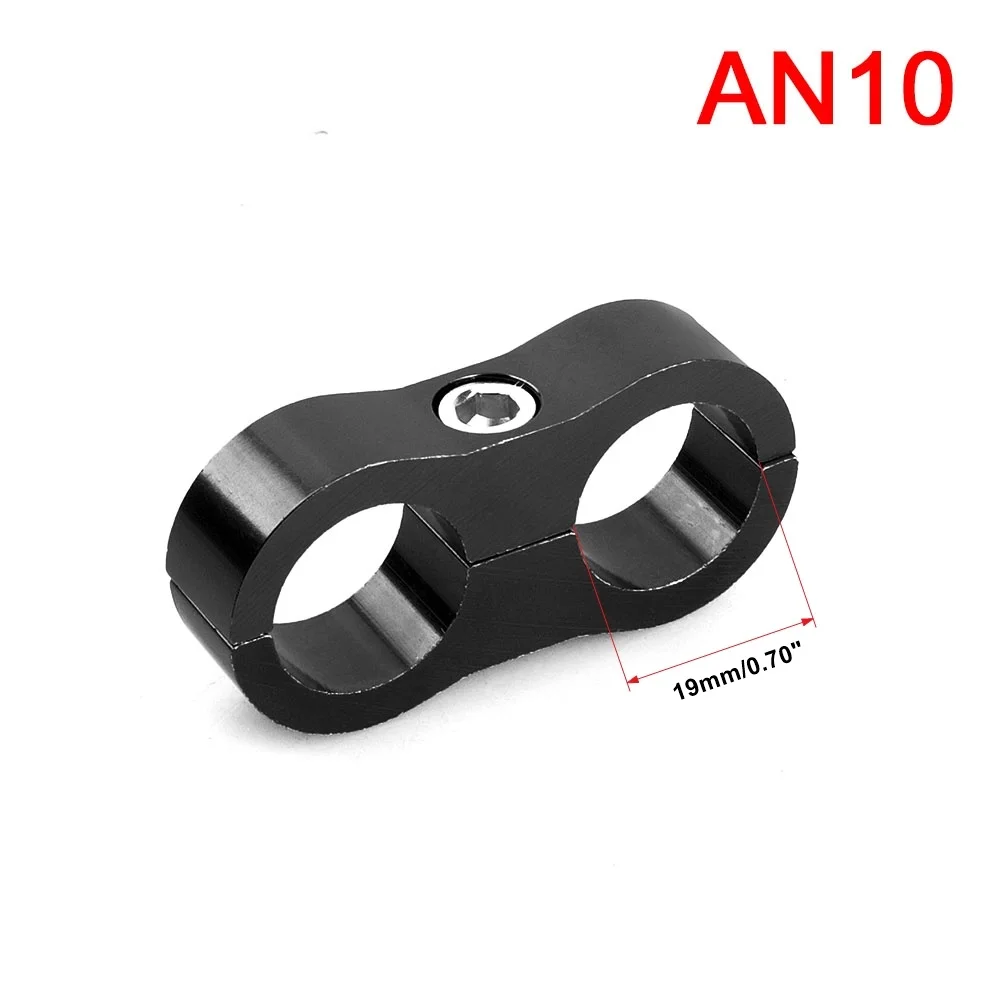 Universal AN4 AN6 AN8 AN10 Car Billet Oil Fuel Water Hose Tube Seprator Bracket Divider Clamp Line Separator Aluminum