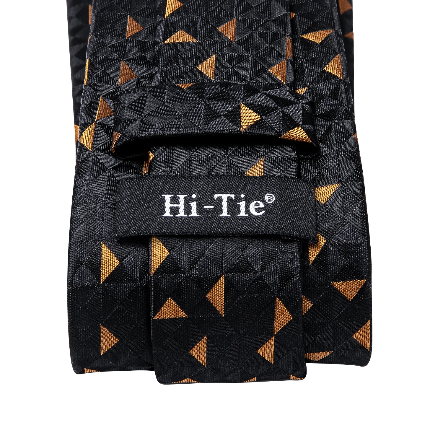 Hi-Tie Black Gold Novelty Silk Wedding Tie For Men Handky Cufflink Set Fashion Designer Gift For Men Necktie Business Party