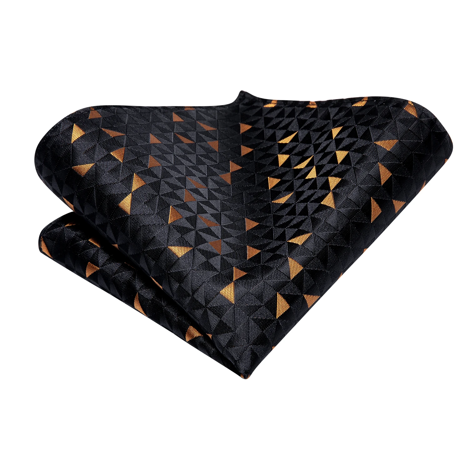 Hi-Tie Black Gold Novelty Silk Wedding Tie For Men Handky Cufflink Set Fashion Designer Gift For Men Necktie Business Party