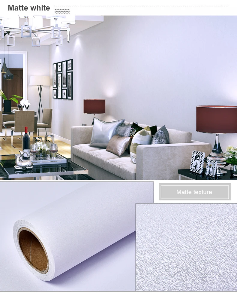 Waterproof Self-Adhesive Bedroom Warm Wallpaper Pure Gray Wall Stickers Student Dormitory Decoration Furniture Renovation Film