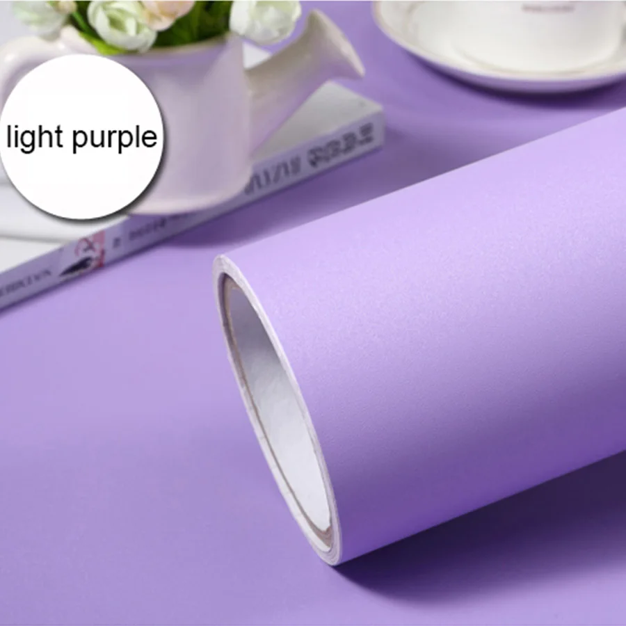 Waterproof Self-Adhesive Bedroom Warm Wallpaper Pure Gray Wall Stickers Student Dormitory Decoration Furniture Renovation Film