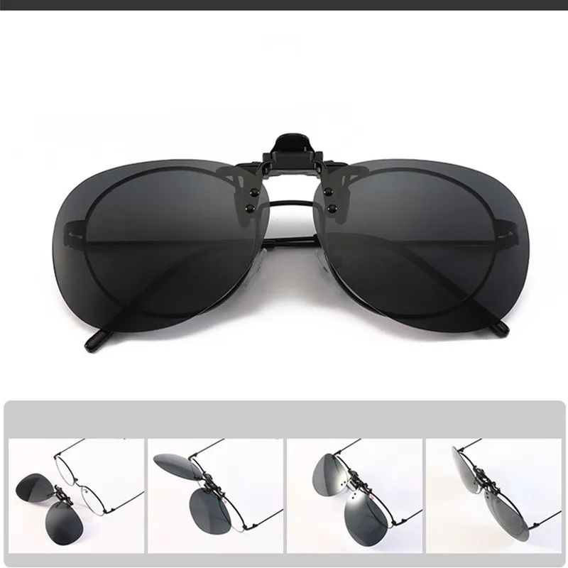 Polarized Sunglasses Clip Drive Sun Spectacles Yellow Night Vision Glasses Night Resin Lens Driving Eyeglasses UV 400 Protection