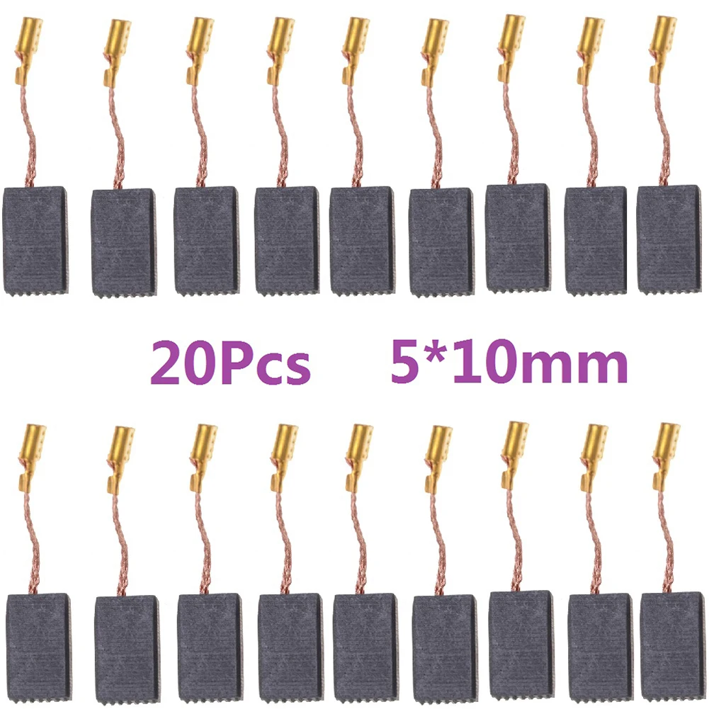 20Pcs 5x10x15mm Carbon Brush For Bosch 125 14-150 Hitachi for Worx Hilti Angle Grinder Power Tool