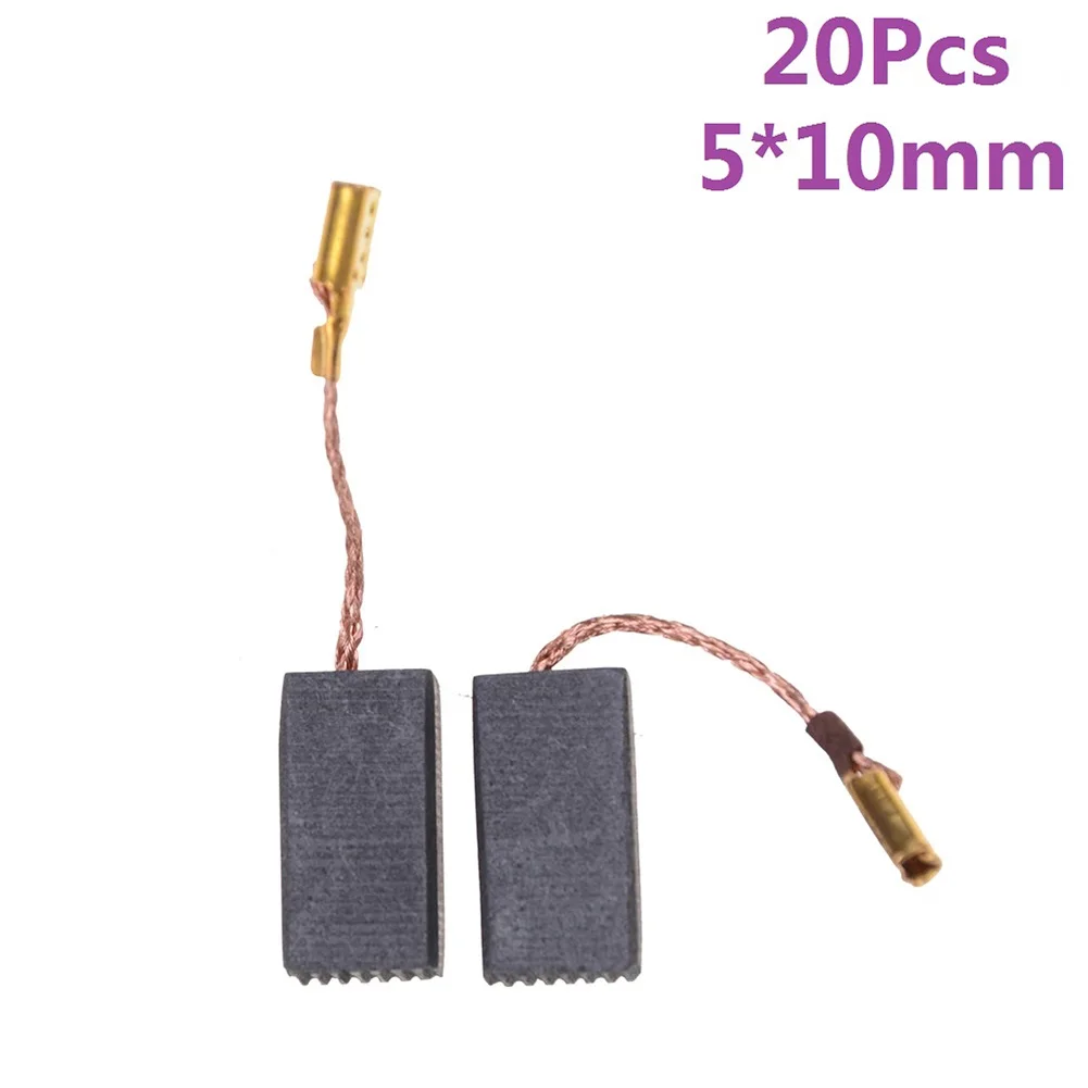 20Pcs 5x10x15mm Carbon Brush For Bosch 125 14-150 Hitachi for Worx Hilti Angle Grinder Power Tool