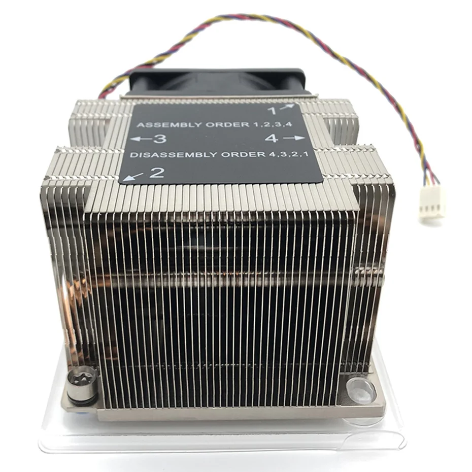 COOLSERVER S82 4 Heat Pipe Copper 2U Server CPU Cooler for Intel LGA 3647 Square Motherboards Industrial Workstation Computer
