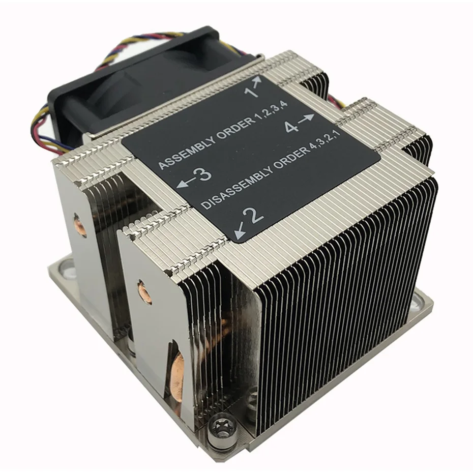 COOLSERVER S82 4 Heat Pipe Copper 2U Server CPU Cooler for Intel LGA 3647 Square Motherboards Industrial Workstation Computer