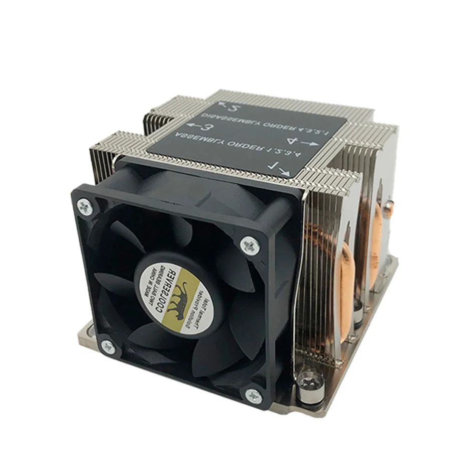 COOLSERVER S82 4 Heat Pipe Copper 2U Server CPU Cooler for Intel LGA 3647 Square Motherboards Industrial Workstation Computer