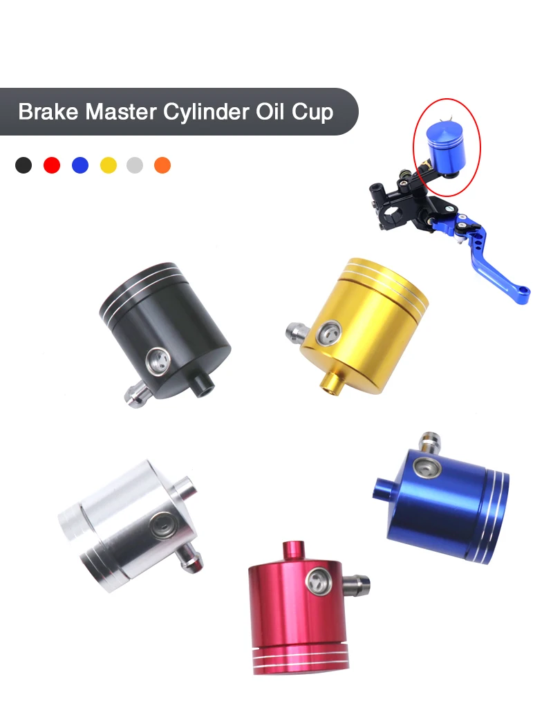 ZSDTRP Universal Motorcycle Front Brake Clutch Fluid Bottle Master Cylinder Oil Reservoir Tank Cup For Honda Suzuki Kawasaki