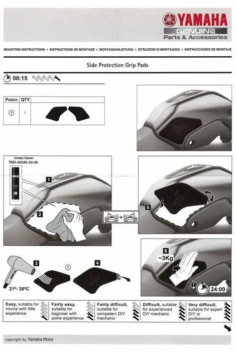 New 2024 2023 FOR YAMAHA MT07 MT-07 MT 07 Motorcycle Accessories Non-slip Side Fuel Tank Stickers Waterproof Pad Rubber Sticker