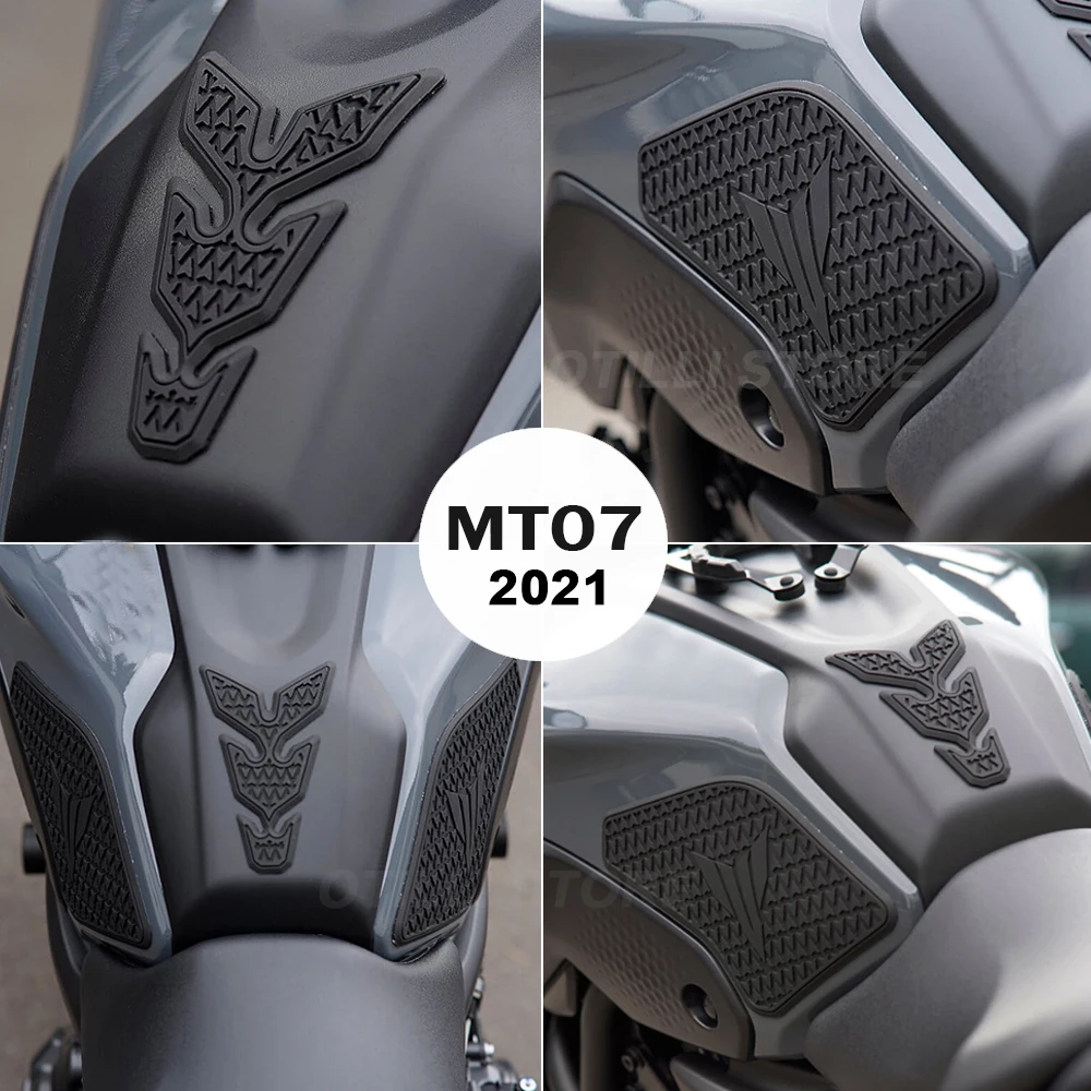New 2024 2023 FOR YAMAHA MT07 MT-07 MT 07 Motorcycle Accessories Non-slip Side Fuel Tank Stickers Waterproof Pad Rubber Sticker