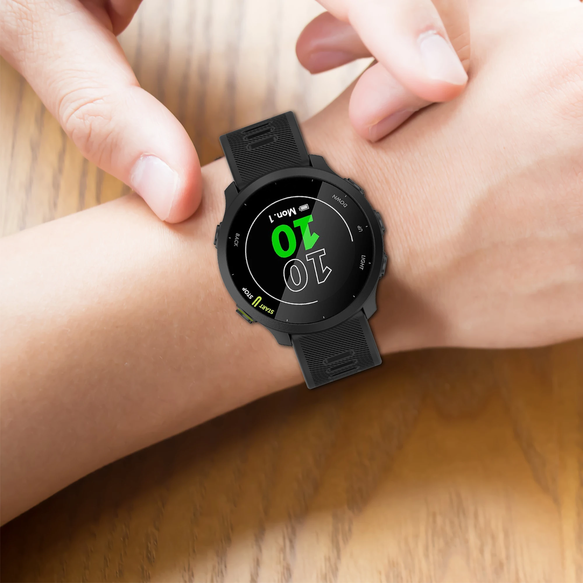 Silicone Strap 20mm for Garmin Forerunner 70 170 55 165 245 645 570 42mm/Venu SQ 2 Plus Correa Bracelet Garmin Active 6 5 Band