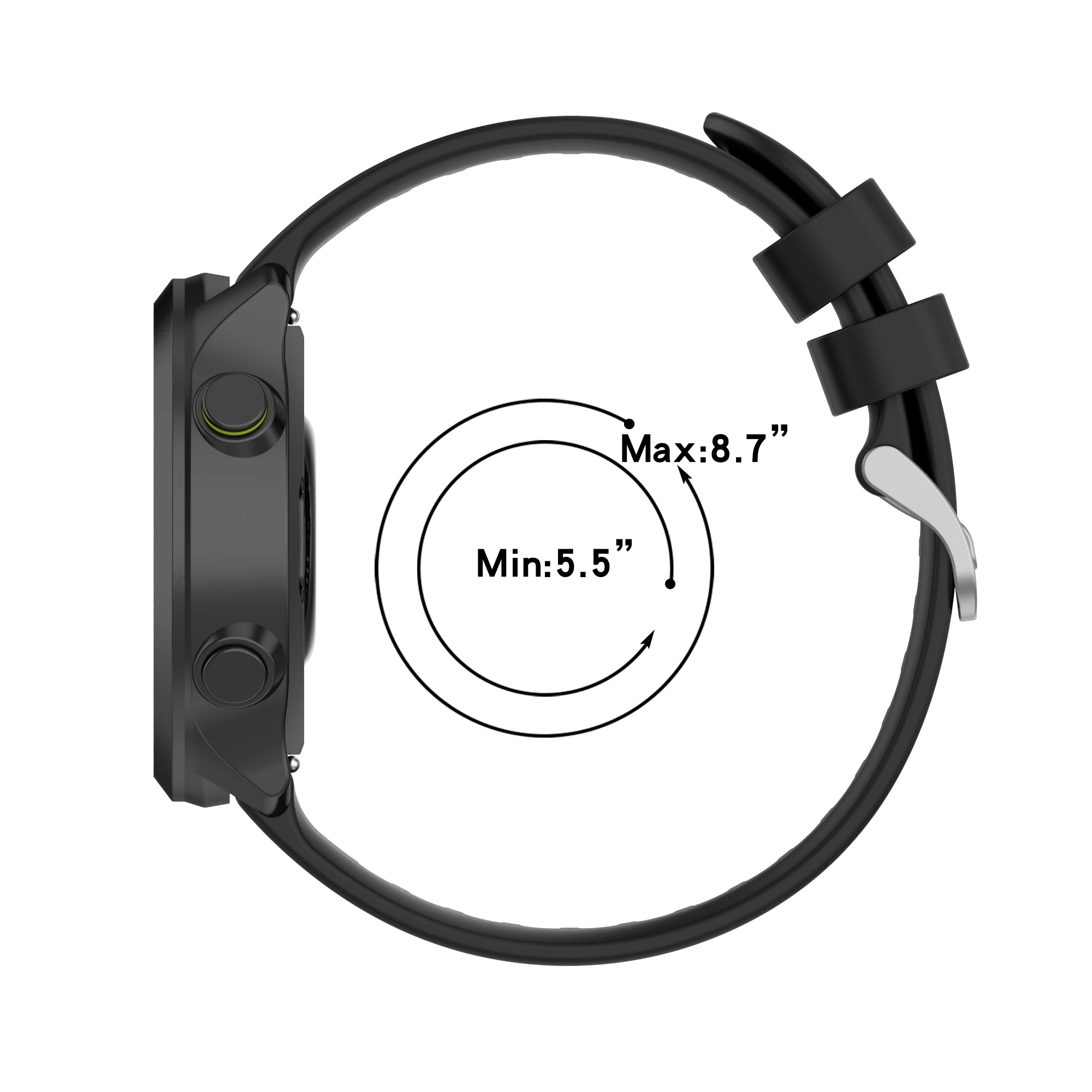 Silicone Strap 20mm for Garmin Forerunner 70 170 55 165 245 645 570 42mm/Venu SQ 2 Plus Correa Bracelet Garmin Active 6 5 Band