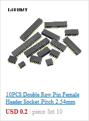 10PCS IC Sockets DIP6 DIP8 DIP14 DIP16 DIP18 DIP20 DIP28 DIP40 pins Connector DIP Socket 6 8 14 16 18 20 24 28 40 pin