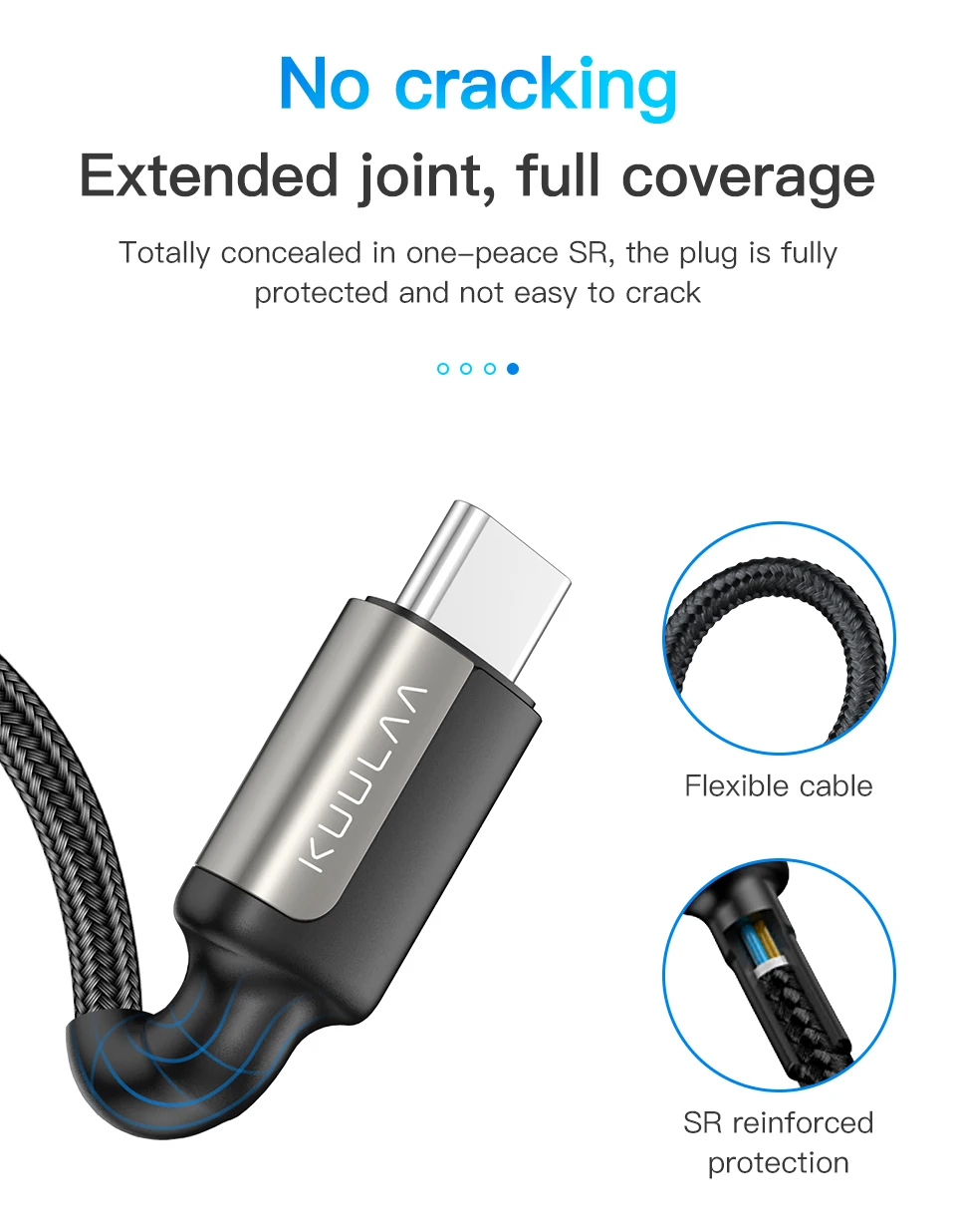 KUULAA USB C Cable to USB Type C Cable PD 100W Fast Charger Cord USBC to Type-C Cable for iPhone15 Samsung MacBook iPad Xiaomi