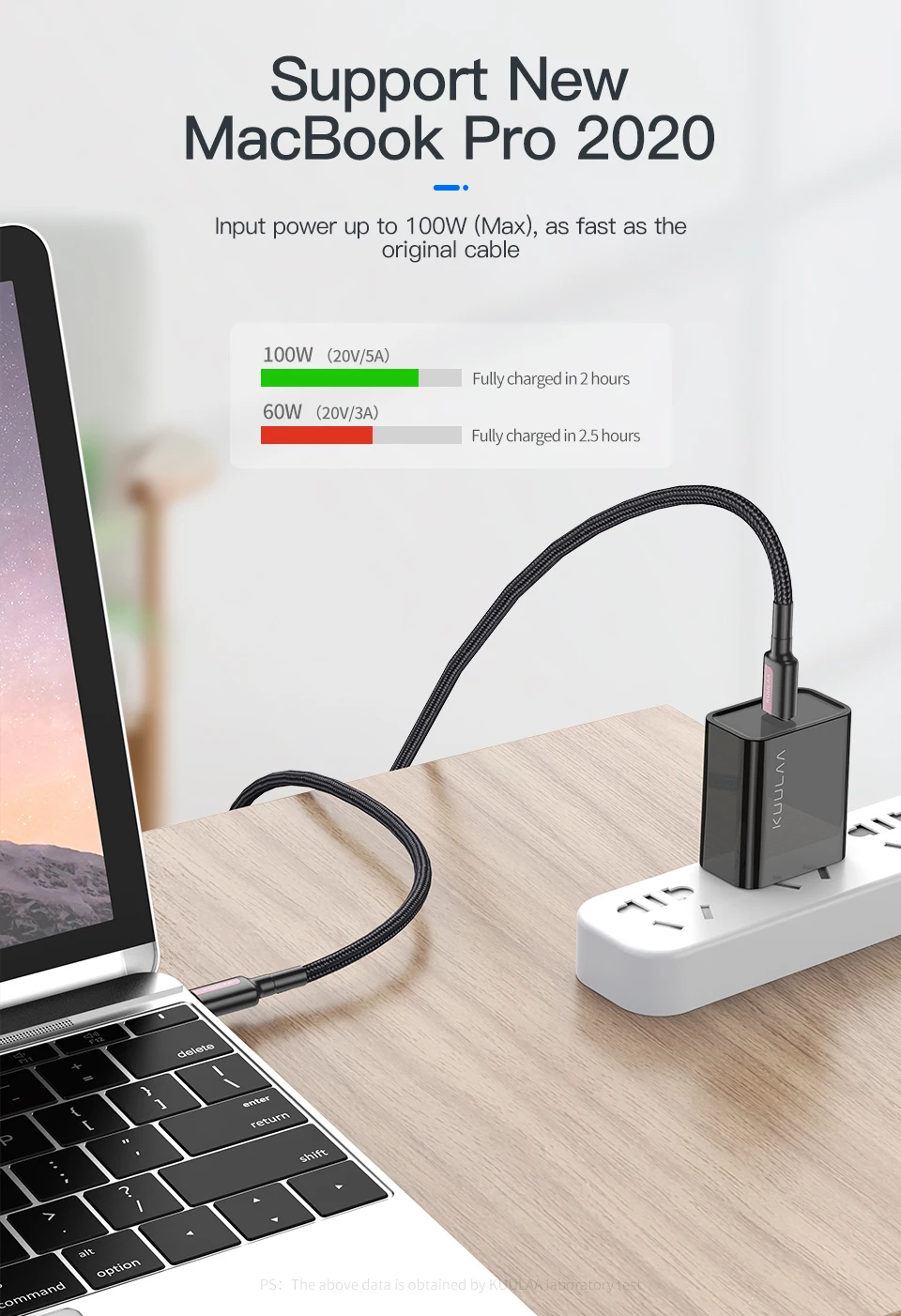 KUULAA USB C Cable to USB Type C Cable PD 100W Fast Charger Cord USBC to Type-C Cable for iPhone15 Samsung MacBook iPad Xiaomi