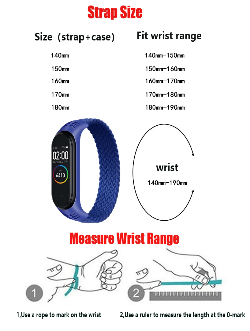 Bracelet for Xiaomi Mi band 6 7 Strap Nylon Braided solo loop pulseira bracelet Miband5 Wristband belt Mi band 5 4 3 6 correa