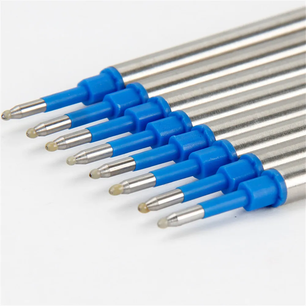 5pcs Metal Refills Blue Black Ink for Roller Ballpoint Pens Gel Pen Replacement Signature Rods Business School Office Stationery