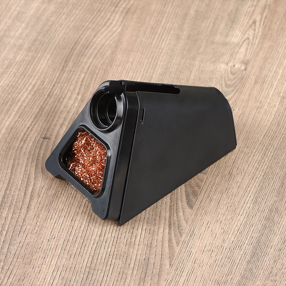 JCD 820 Aluminum Alloy Electric Soldering Iron Stand Holder with Welding Cleaning Copper Ball High Temperature Safety