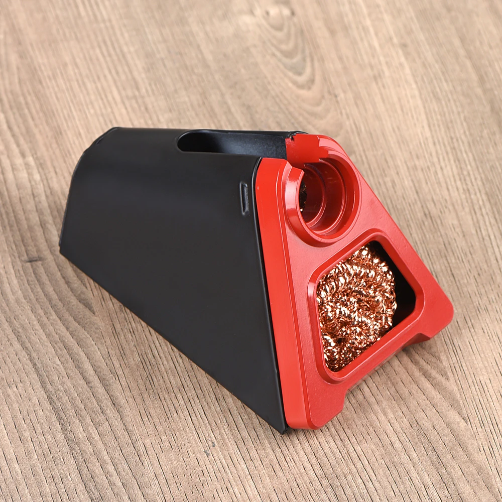 JCD 820 Aluminum Alloy Electric Soldering Iron Stand Holder with Welding Cleaning Copper Ball High Temperature Safety