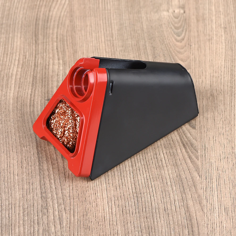 JCD 820 Aluminum Alloy Electric Soldering Iron Stand Holder with Welding Cleaning Copper Ball High Temperature Safety