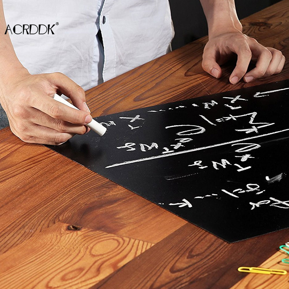 Black Board White Board Stickers Rolled Up Reusable Portable Drawing Board School Office Meeting Teaching Board Stationery
