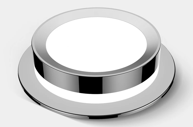 Chrome Round Recessed LED Downlight AC85-265V Acryl Ceiling Light 5W/7W/9W/12W Spot Light For Porch Corridor Kitchen Indoor Lamp