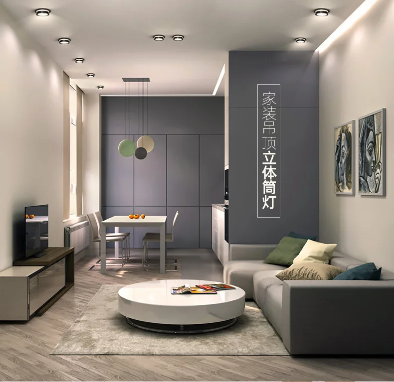 Chrome Round Recessed LED Downlight AC85-265V Acryl Ceiling Light 5W/7W/9W/12W Spot Light For Porch Corridor Kitchen Indoor Lamp