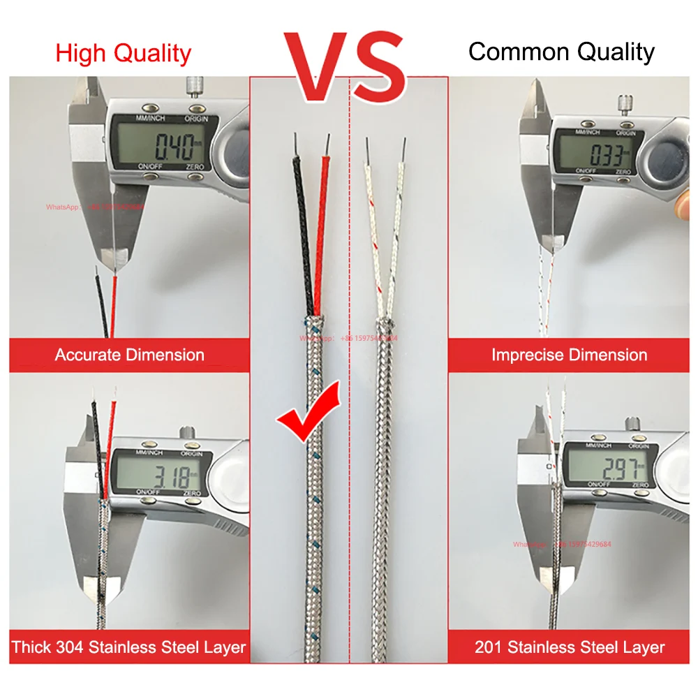 10M 20M 50m 100m K J PT100 Type 0-800 Degree 600℃ Shielded Thermocouple Wire 2*0.4MM Temp Measurement Line Compensation Wire