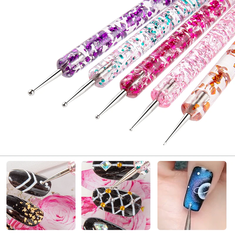 Manicure Brushes Sets Dotting Pen Acylic Nail Extension Painting Nail Brushes for Nail Art Gel Nail Polish Tools Professional