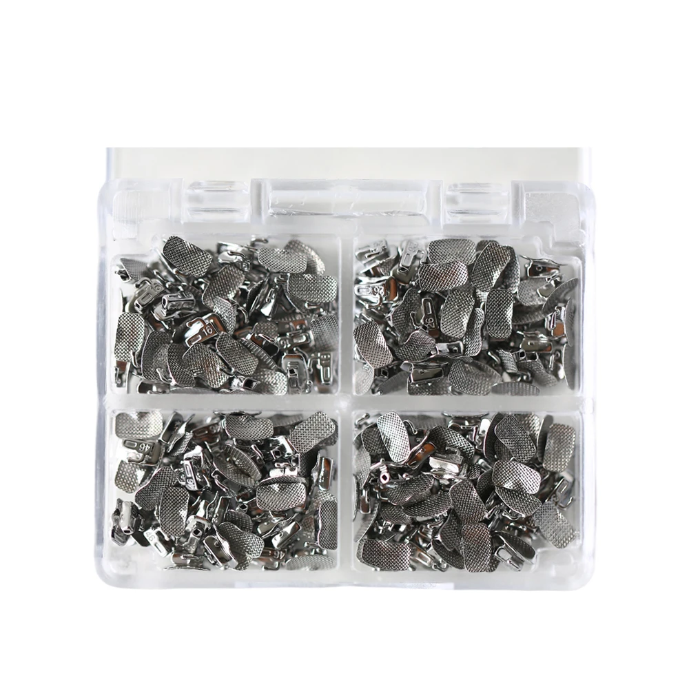 Dentst 50 Sets/Box Orthodontics Dental 1st 2nd Molar Bondable Buccal Tubes Non-Convertible Mesh Base Single Tools Roth MBT 0.022
