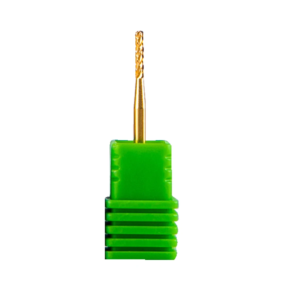 Professional Gold Tungsten Carbide Nail Drill Bit for Cutting Cleaning and Polishing Under Nails Electric Manicure File Tool