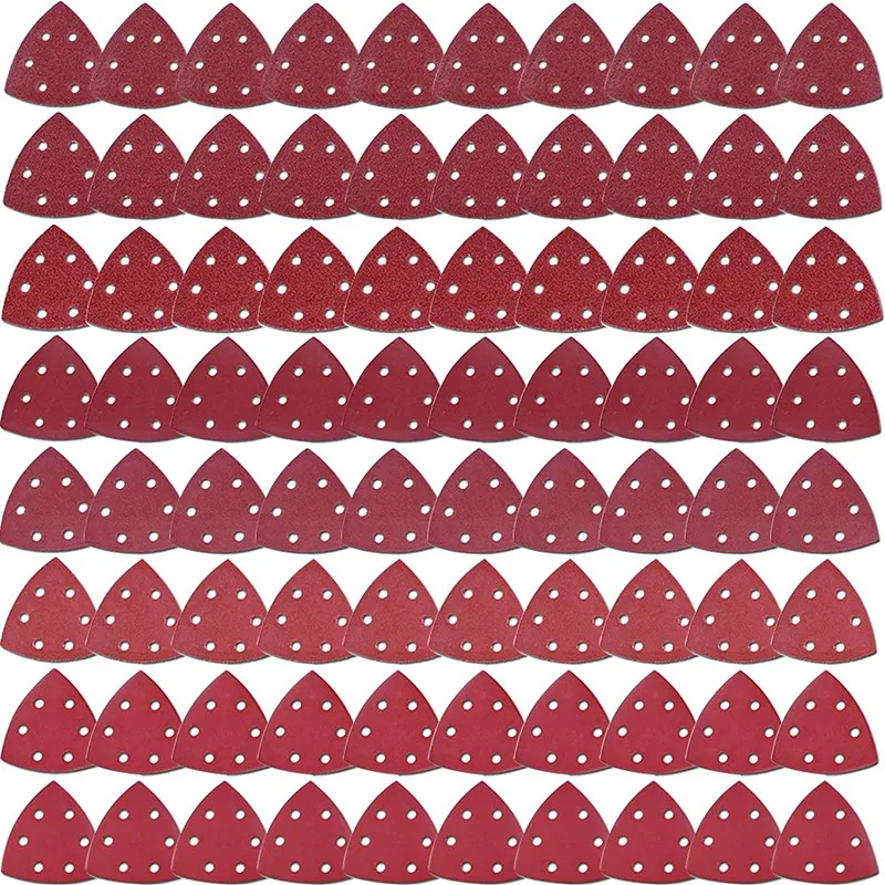 80PCS/40PCS Triangular Sanding Disc 90mm Delta Sander Hook & Loop Sandpaper Abrasive Tools for Sanding Grit 40-2000