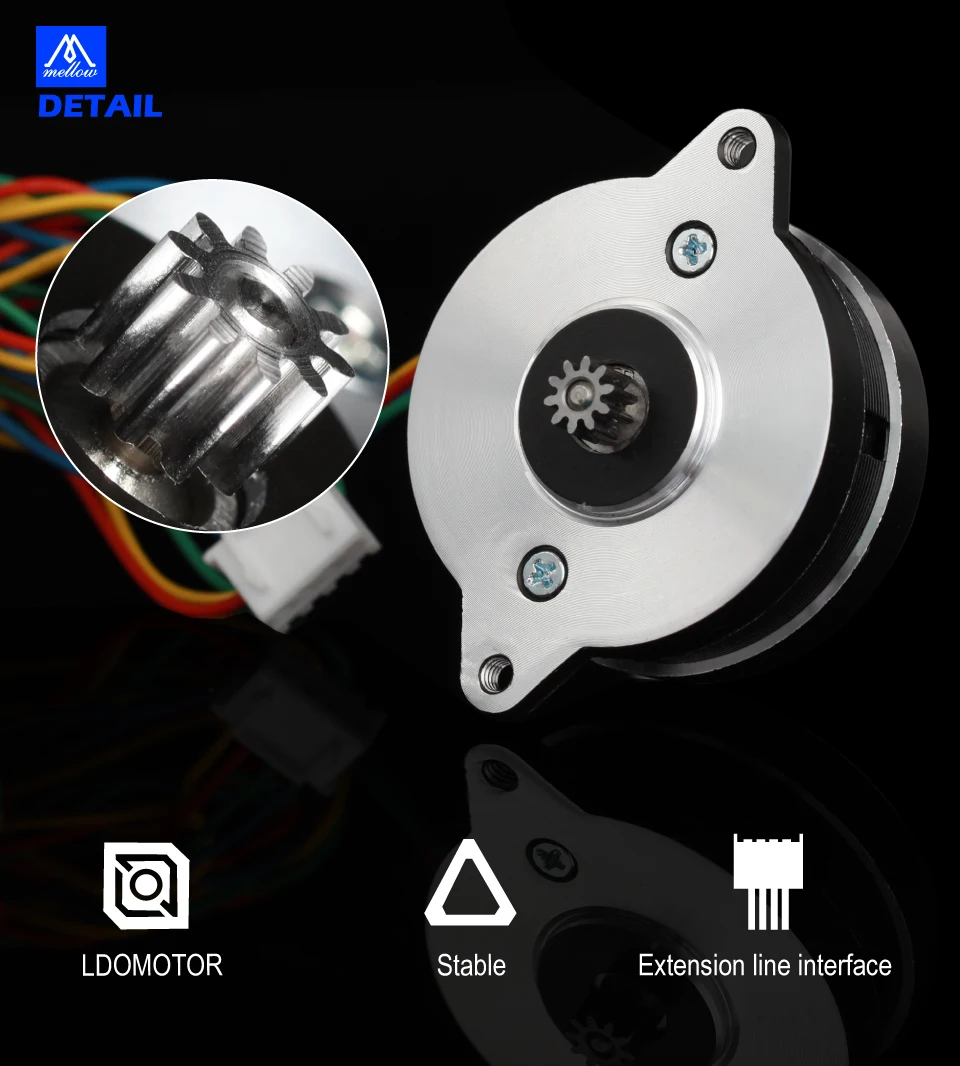 Mellow High Temperature LDO NEMA14 36mm Motor LDO-36STH17-0354AHG/LDO-36STH20-1004AHG For Orbiter/Sherpa Mini Extruder Voron 2.4