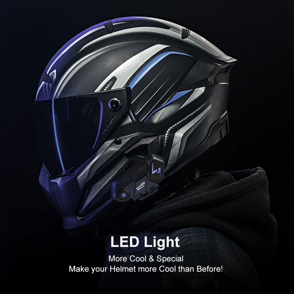 Fodsports M1S Pro Bluetooth Helmet Headset Motorcycle Intercom 10 Riders 2000m Wireless Intercomunicador Moto,APP Connect