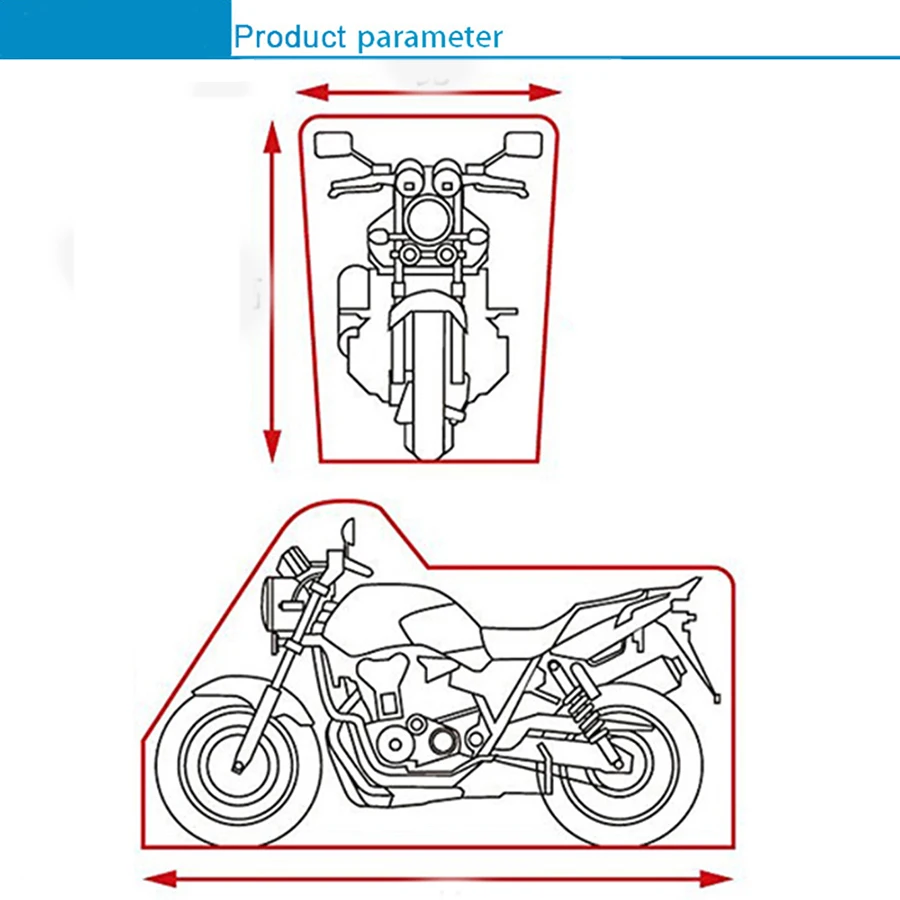 190T Waterproof Motorcycle Cover Protection Bache Moto Scooter Bike Cover All Season Accessories for Honda Yamaha Suzuki Vespa