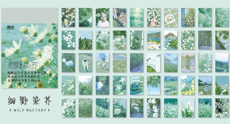 The New 366pcs Of Color Van Gogh Stickers Plant Kraft Paper Diary Aesthetic Collage material Labels Art Supplies Material Paper