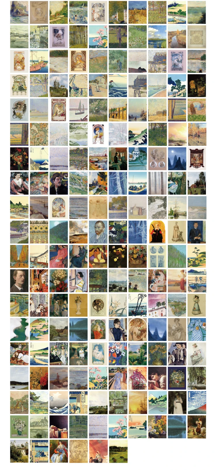 The New 366pcs Of Color Van Gogh Stickers Plant Kraft Paper Diary Aesthetic Collage material Labels Art Supplies Material Paper