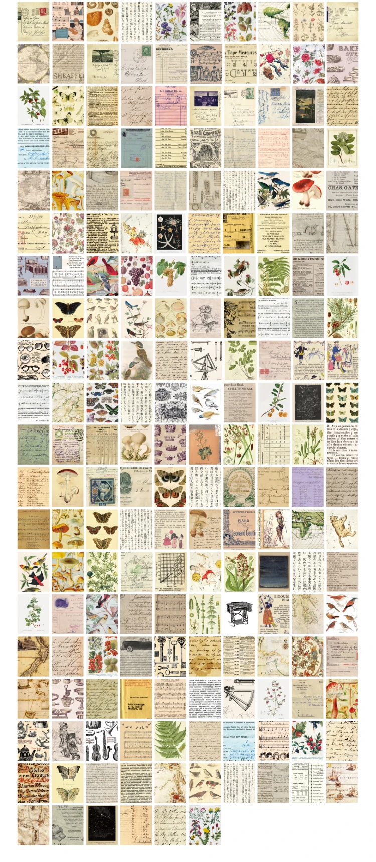 The New 366pcs Of Color Van Gogh Stickers Plant Kraft Paper Diary Aesthetic Collage material Labels Art Supplies Material Paper