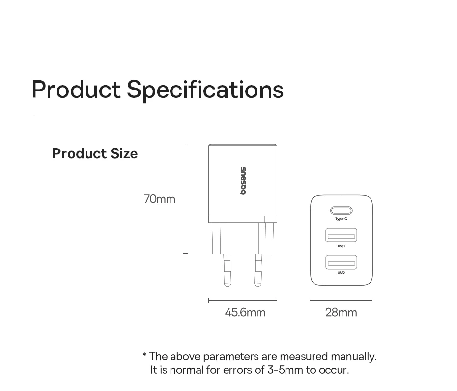 Baseus 30W USB Charger QC PD3.0 Type C PD Fast Charging Quick Phone Charger For iPhone 17 16 15 14 13 12 Pro Max Xiaomi Samsung