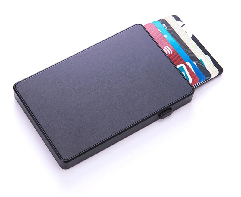 YUECIMIE Gold Thin Pop Up ID RFID Card Holder For Man Slim Men's Card Wallet RFID Creative Credit Card Case For Women Female