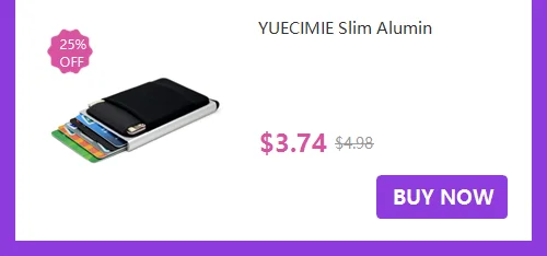 YUECIMIE Gold Thin Pop Up ID RFID Card Holder For Man Slim Men's Card Wallet RFID Creative Credit Card Case For Women Female