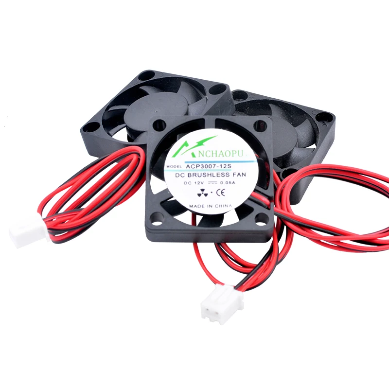 ACP3007 3cm 30mm Fan 30x30x7mm DC5V 12V 24V 2pin Miniature Ultra-Thin Cooling Fan for 3D Printer Router