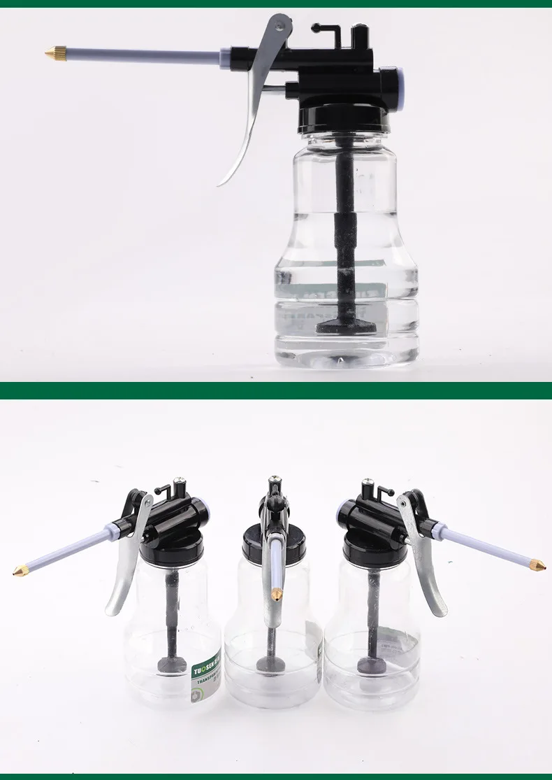 Oiler for Greasing Transparent Oil Can Lubrication High Pressure Pump Oiler Lubricating Oil Plastic Machine 250ml Grease Gun