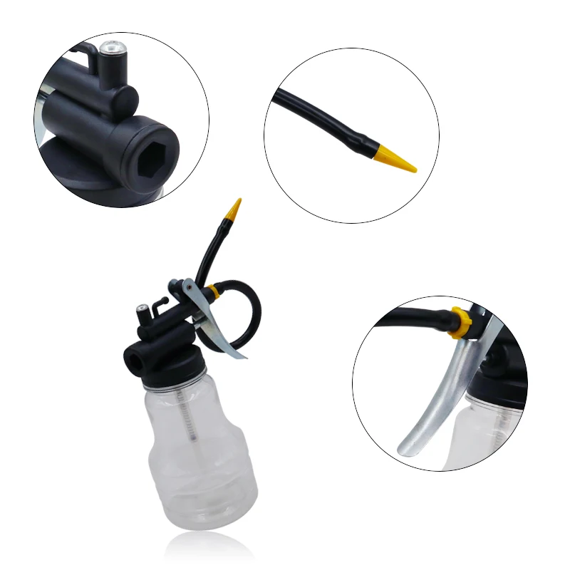 Oiler for Greasing Transparent Oil Can Lubrication High Pressure Pump Oiler Lubricating Oil Plastic Machine 250ml Grease Gun