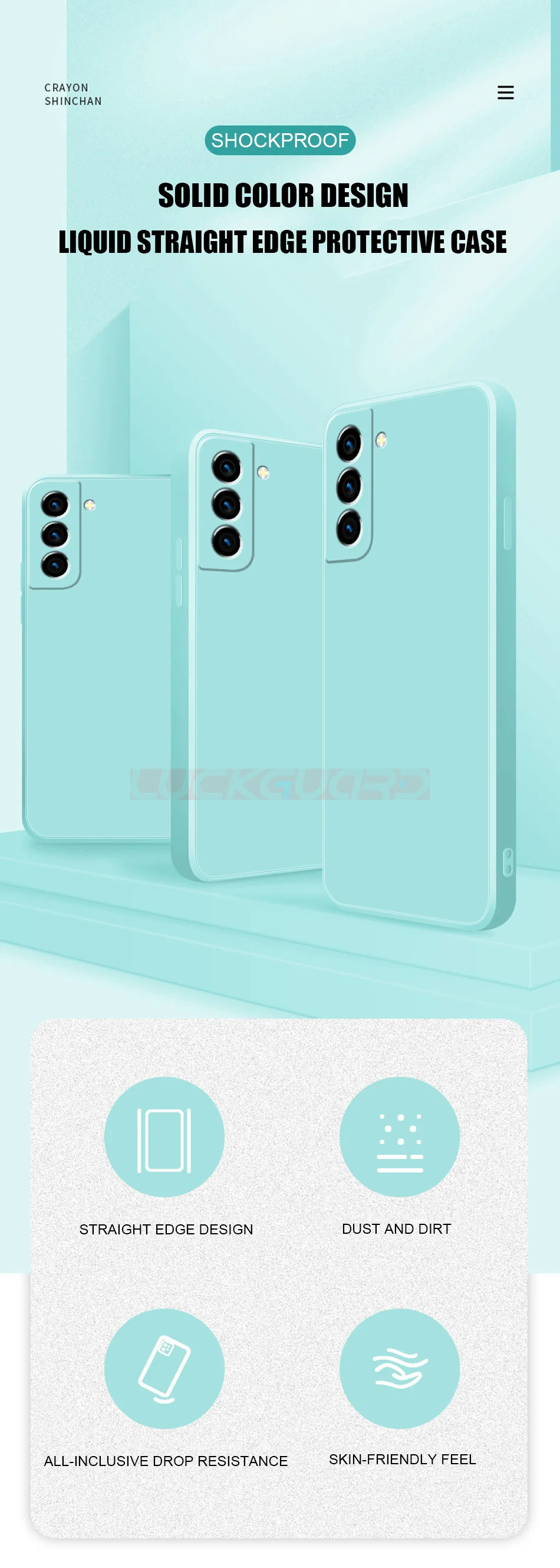 Liquid Silicone Case Original For Samsung Galaxy S21 S22 S23 S24 Ultra S8 S9 S10 Note 8 9 10 20 Plus Shockproof Cover TPU