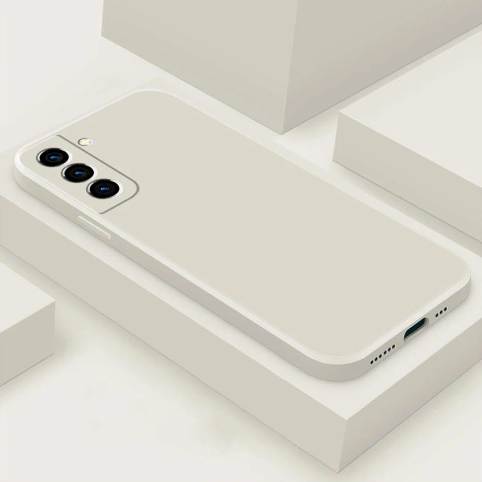 Liquid Silicone Case Original For Samsung Galaxy S21 S22 S23 S24 Ultra S8 S9 S10 Note 8 9 10 20 Plus Shockproof Cover TPU