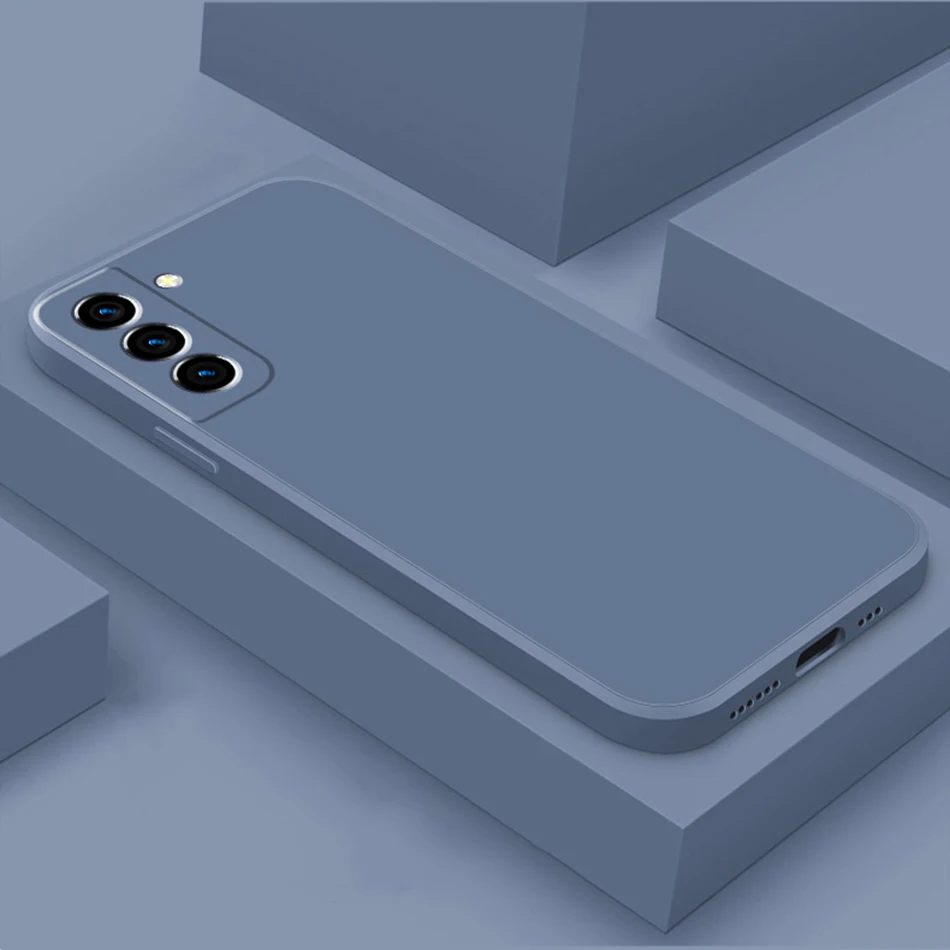 Liquid Silicone Case Original For Samsung Galaxy S21 S22 S23 S24 Ultra S8 S9 S10 Note 8 9 10 20 Plus Shockproof Cover TPU