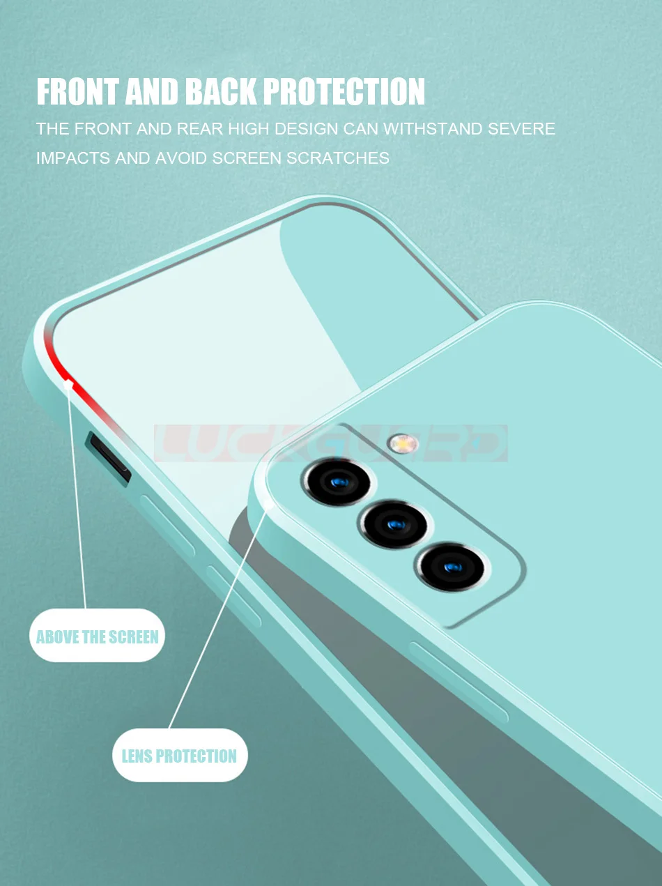 Liquid Silicone Case Original For Samsung Galaxy S21 S22 S23 S24 Ultra S8 S9 S10 Note 8 9 10 20 Plus Shockproof Cover TPU