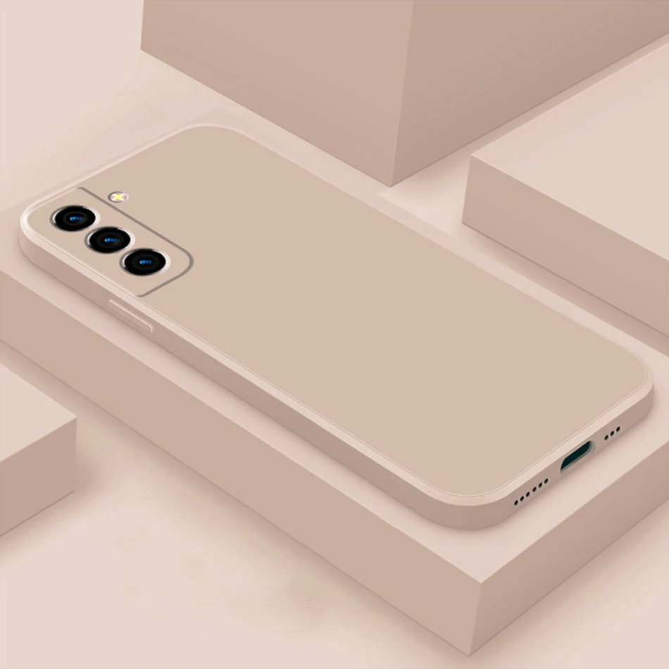 Liquid Silicone Case Original For Samsung Galaxy S21 S22 S23 S24 Ultra S8 S9 S10 Note 8 9 10 20 Plus Shockproof Cover TPU