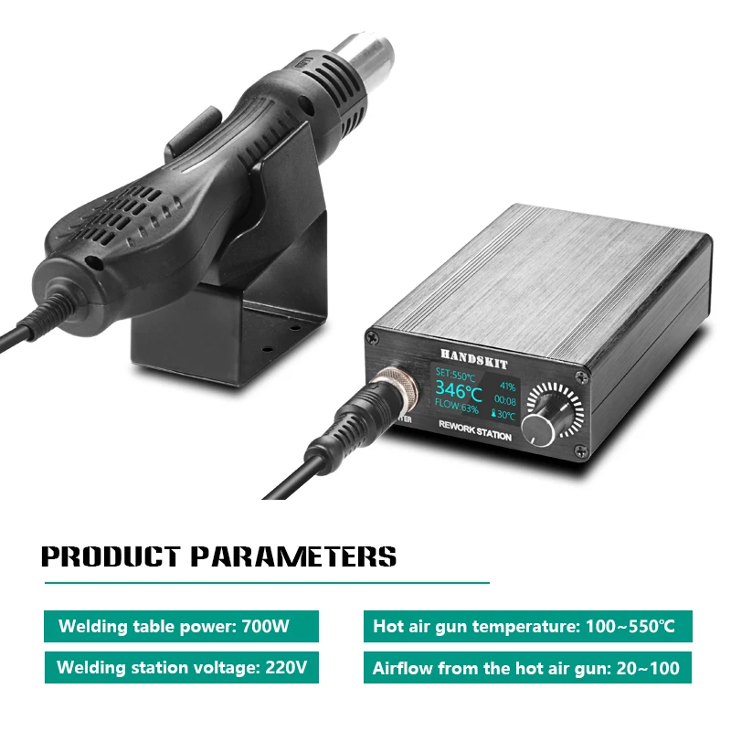 T12 Heat Guns OLED Digital Display Temperature Soldering Station Portable BGA Rework Hot Air Gun Home Diy Repair Tools